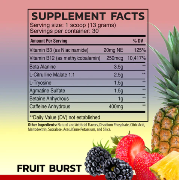 Raw Nutrition Pre Extreme (HIGH STIM)