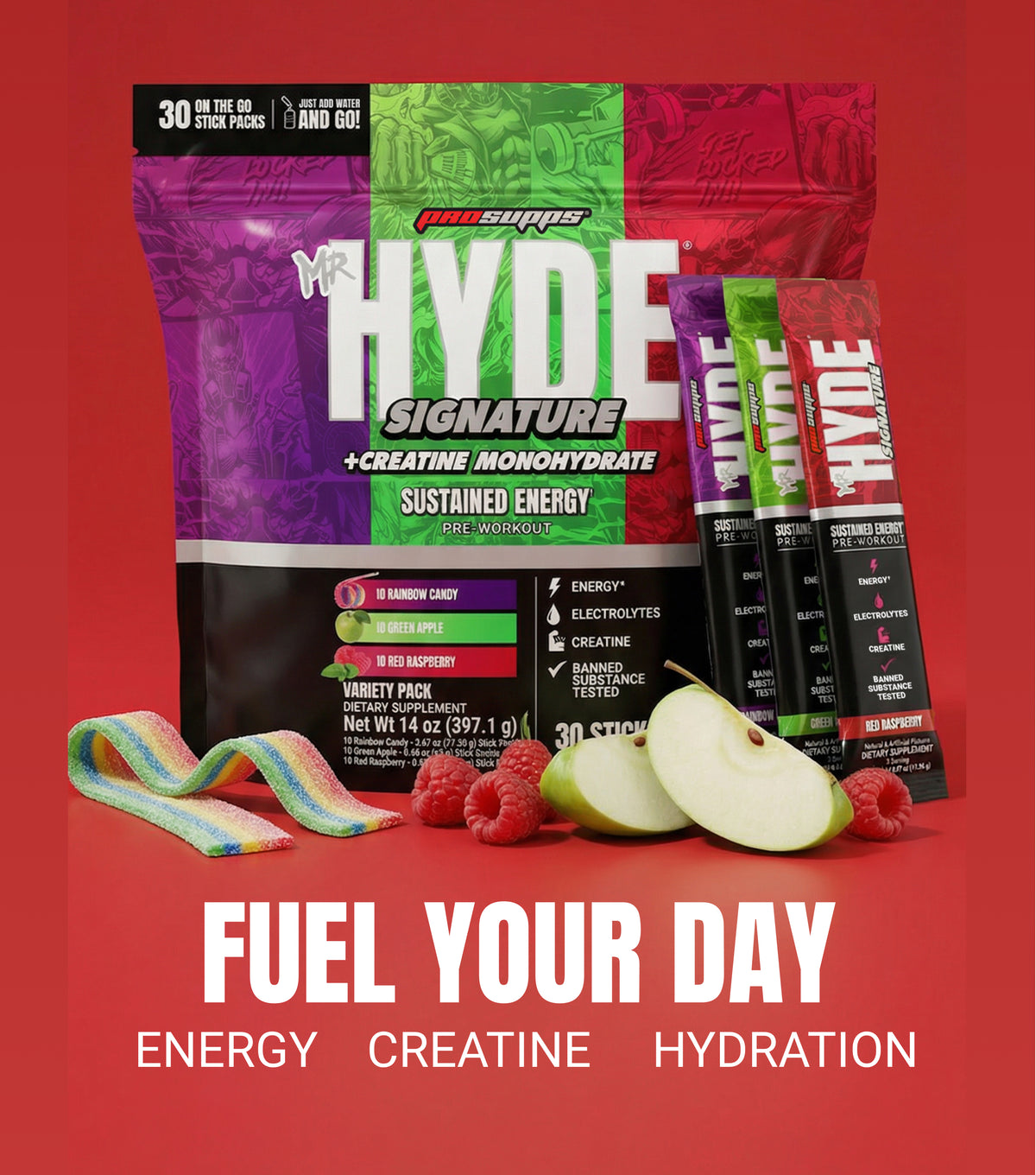 Prosupps Mr Hyde Signature V2 Stick Pack Bag (30 Sachets)