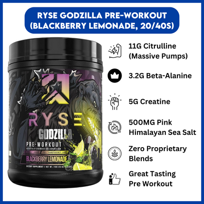 Ryse Godzilla Pre-Workout (International) - Terminal Supply